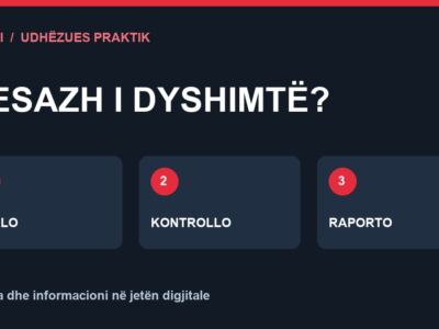 Mesazh i dyshimtë? Ndaloni, kontrolloni dhe raportoni.